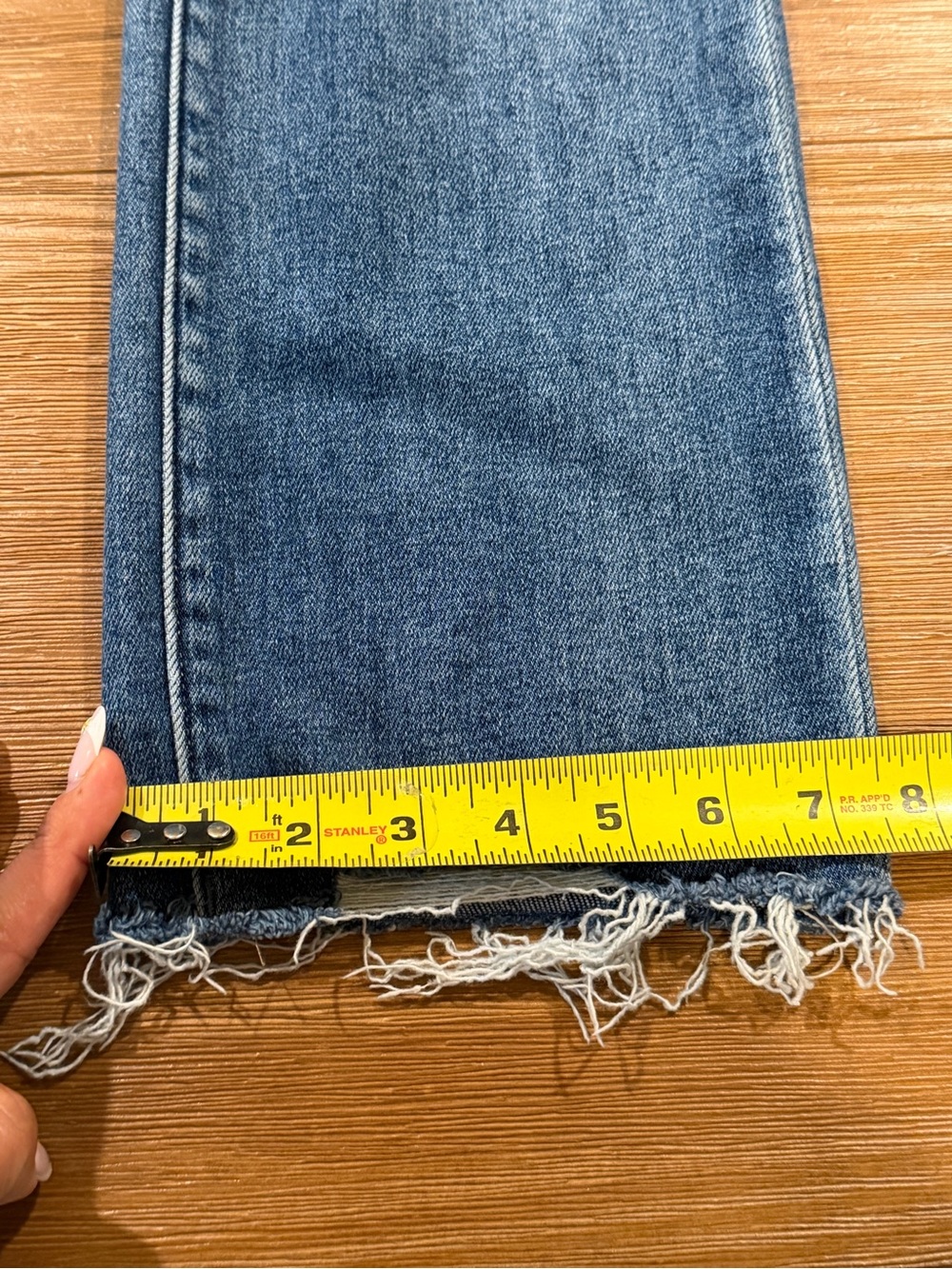 BKE Payton Mid-Rise Cropped Straight Jeans Distressed Raw Hem (26x28) - Picture 10 of 11